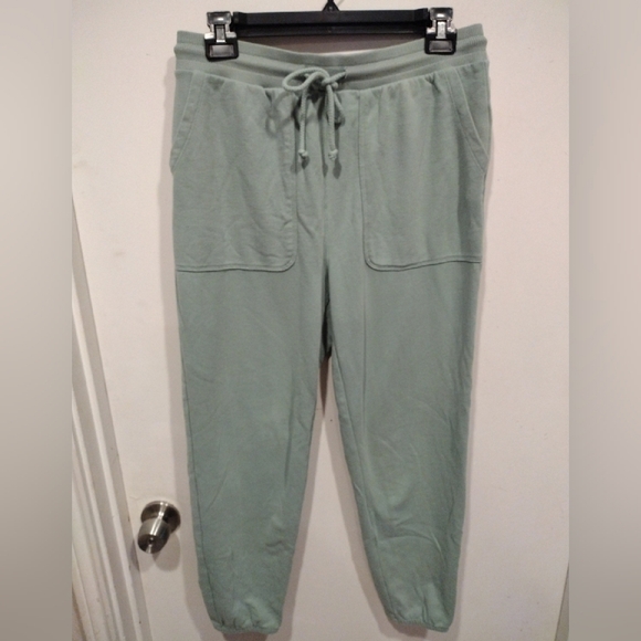 American Eagle Women's Minnt Green Tomgirl Jogger Patch Pocket Pants Sz M Comfy - Picture 1 of 6
